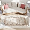 HOMCOM Machine Washable Area Rug 4x6, Non-Slip Boho Flannel Print Floor Cover Foldable Carpet for Living Room, Bedroom, Dining Room, Brown - 4 of 4
