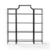 80.5" 3pc Aimee Narrow Etagere Set Oil Rubbed Bronze - Crosley: Tempered Glass Display, Steel Frame, Fixed Shelves - image 2 of 4