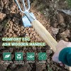 Itopfox 2-in-1 Hand Garden Hoe and Cultivator, Stainless Steel Weeding Tool with Wooden Handle for Digging, Loosening Soil, Cultivating, Planting - 3 of 4