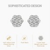 Gilded Lab-Grown Diamond 7 Stone Flower Earrings in 925 Sterling Silver & 14KT Yellow Gold-Plated Silver | 1/4, 1/2, 1, 2 Carat Total Weight - 2 of 4