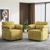 KWPZQEB 360° Swivel Sofa Chair, Modern Accent Chair Comfy Armchair with Pillows & Gold Metal Legs, Upholstered Reading Chair for Living Room - 3 of 4
