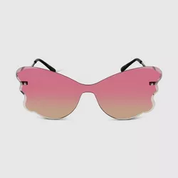 Women's Rimless Metal Butterfly Sunglasses - Wild Fable™ Coral Yellow