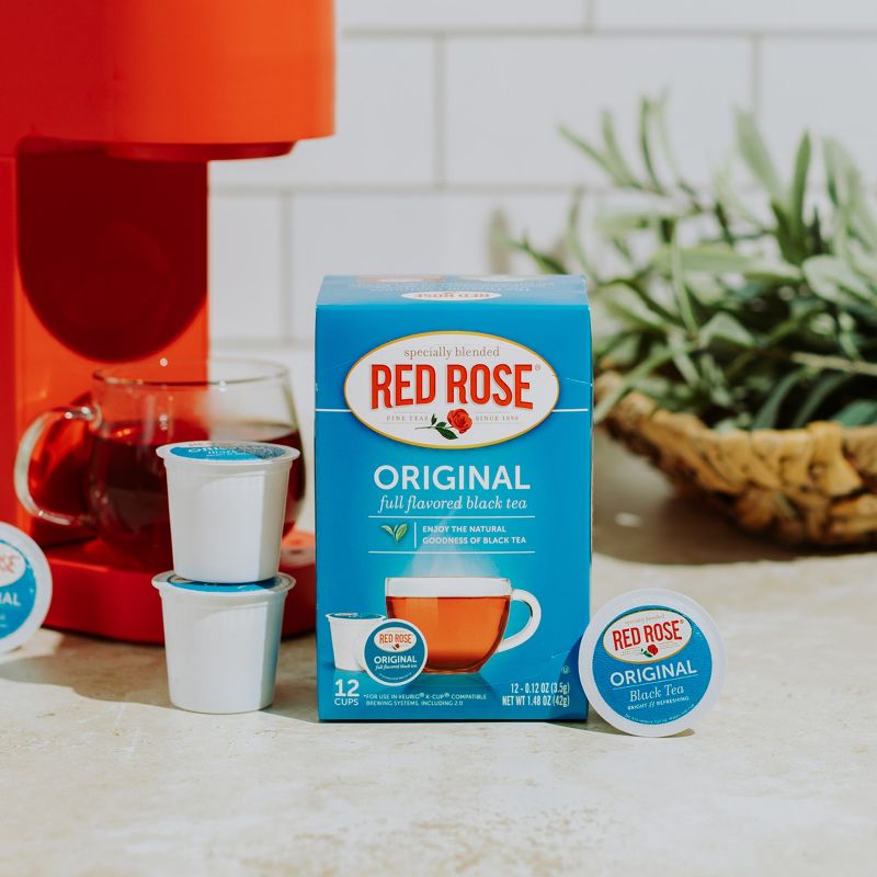Red Rose Original Full Flavored Black Tea Strong Black Tea with 12 Individually Single Serve K-Cups (Pack of 6), 4 of 6