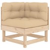 vidaXL 7 Piece Patio Lounge Set with Cushions Solid Wood - Natural Pine - 4 of 4