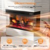 Karl Home 1400-Watt 36-inch Electric Fireplace Insert with 3 Sided Glass and 20-Color Flame - 4 of 4
