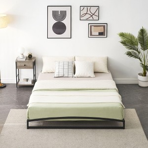 Garvee 6" Metal Bed Frame, Low Profile Platform w/Steel Slats, No Box Spring Needed, Easy Assembly, Black - 1 of 4