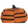 Plush Pumpkin Set – Fabric Orange Black – 5 H for Halloween Decor By Melrose - 2 of 3