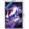 Trends International James Booker - Space Sloth Riding On Unicorn Framed Wall Poster Prints - 3 of 4