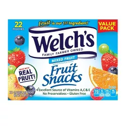 WELCH'S Fruit Snacks Mixed Fruit - 17.6oz/22ct