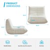 Mjkone Bean Bag Chair, 36" W Lazy Floor Sofa Couch Chair for Adults,Yellow/White/Gray - 2 of 4