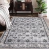 Vintage Print Area Rug, Traditional Distressed Floral Print, Stain Resistant, Anti-Slip, Non-Shedding, for Living Room, Bedroom, Dining Room - 4 of 4
