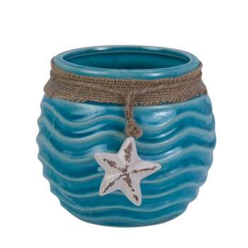 Beachcombers Small Blue Wave Ceramic Holder