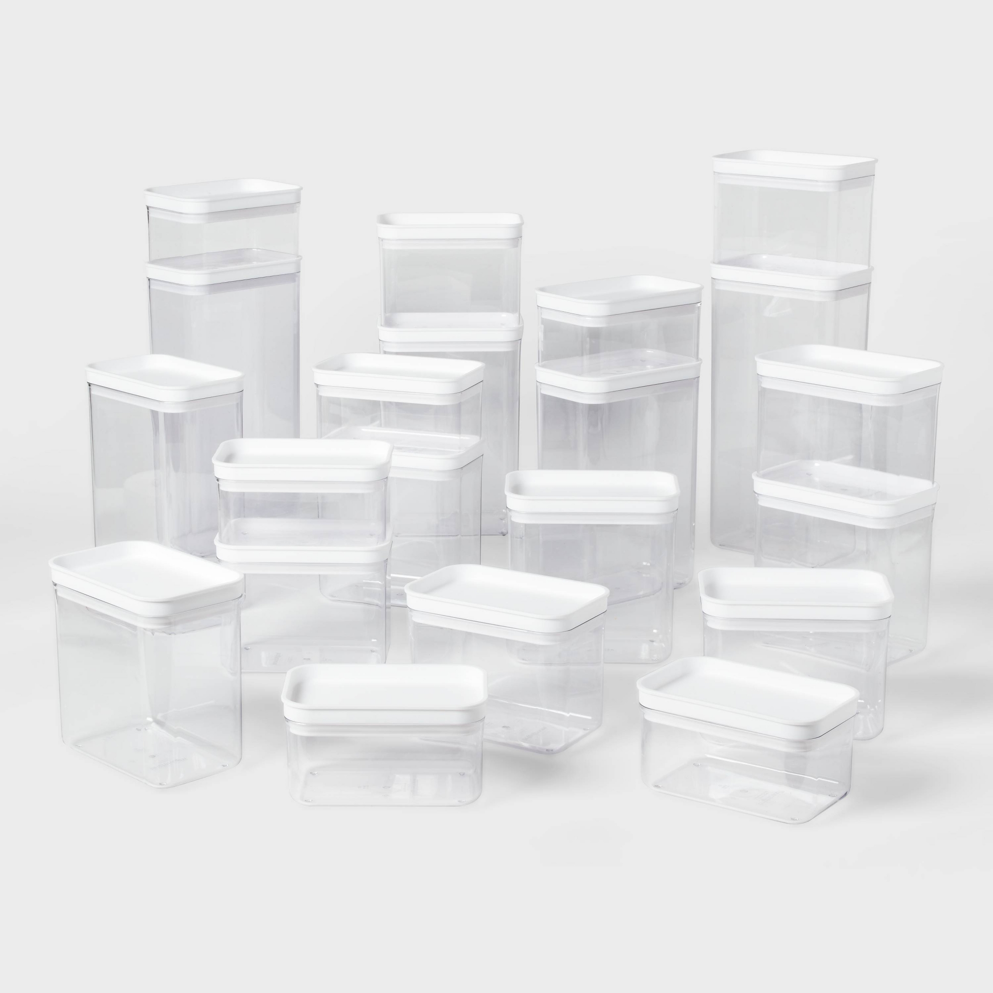42pc (Set of 21) Food Storage Canister Set Clear - Brightroom™