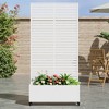 47" H×47"W Dovelina Gray Metal Planter Box with Trellis Privacy Screen for Patio - 2 of 4