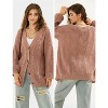 EXLURA Womens 2025 Oversized Cardigan Sweaters Fall Winter Lightweight Soft Knit Cardigan Open Front Button Outwear Coats - 4 of 4