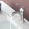 Cobbe Brushed Nickel Vanity Sink Faucets Single Handle Bathroom Faucet Single-Hole Installation - 3 of 4