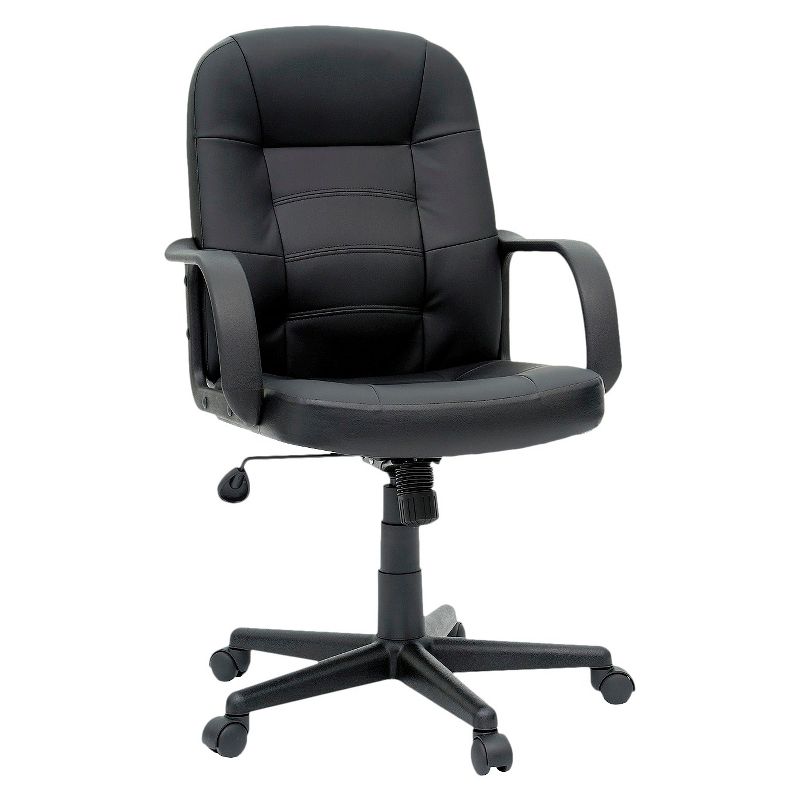 Office Chair Bonded Leather Black - Room Essentials&#8482;, 1 of 11