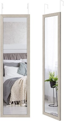 Driftwood Full Length Over-the-Door Mirror with Wood Frame
