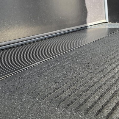 Black 2.5" Rubber Angled Entry Welcome Mat
