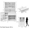 71" Tall Kitchen Pantry Cabinet，Freestanding Coffee Bar Cabinet with Large Drawers，Hutch Cabinet with Open Countertop for Living Room - 2 of 4