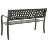 vidaXL Outdoor Patio Bench Garden Park Steel Bench - Gray 49.2" Diamond - 4 of 4