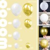 PartyWoo Balloons White Gold Metallic 18 12 10 5 Inch 140 pcs - 2 of 4