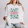 Santa Christmas Icons - Womens Lightweight Garment Dyed Sweatshirt - 2 of 3