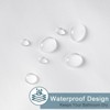 Aoibox Long Water-repellent Fabric Shower Curtain Set with 12 Hooks, White Bathroom Curtain with Weighted Bottom, Soft Cloth & Hotel Luxury Spa - 4 of 4