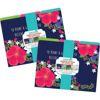 Barker Creek 24ct File Folder Set - Petals & Prickles