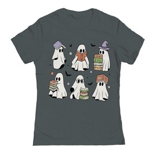 Rerun Island Women Learned Ghosts Short Sleeve Graphic Cotton T-Shirt - 1 of 4