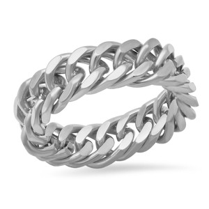Steeltime Men's stainless steel cuban chain link band ring - 1 of 4