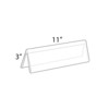 Azar Displays Two Sided Tent Style Clear Acrylic Sign Holder and Nameplate, Size: 11" W x 3" H on each side, 10-Pack - 3 of 3