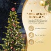 VINGLI 7.5ft Pre-lit Christmas Tree, 400 Lights, Deer Skirt, Red Ornaments, 950 PE PVC Tips, Holiday Party Decor - 4 of 4