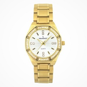 Peugeot Women's 32mm Hex Shape Gold Bracelet Watch - 1 of 2