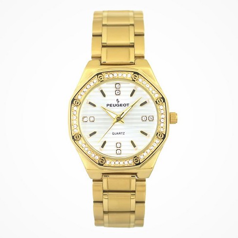 Peugeot Women's 32mm Hex Shape Gold Bracelet Watch - image 1 of 2