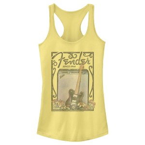 Juniors Womens Fender Since 1946 Retro Poster Racerback Tank Top - 1 of 4