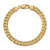 Black Bow Jewelry Men's 7.75mm 10k Yellow Gold Flat Beveled Curb Chain Bracelet - 3 of 4