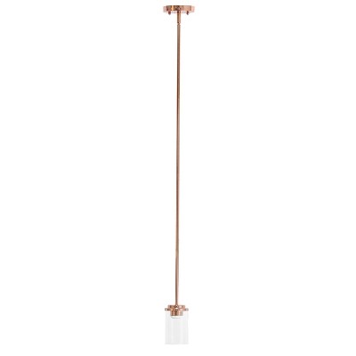 Rose Gold Farmhouse 53" Adjustable Hanging Glass Pendant Light