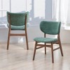 Bevis Blue Fabric & Walnut Finish Side Chair (Set of 2) - 2 of 4