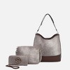MKF Collection Wren Women’s Vegan Leather Hobo with Pouch and Wristlet Wallet by Mia K- 3 pieces - 2 of 4