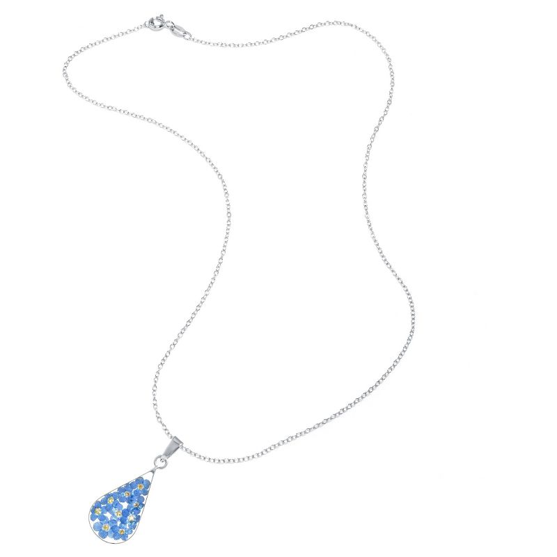 Fashion Statement Tear Drop Necklace Sterling - Blue, 2 of 5