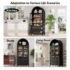 Whisen 71" Tall Arched Kitchen Pantry with 2 Large Drawers, Adjustable Shelves & Glass Door - 3 of 4