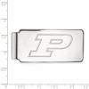 Black Bow Jewelry 10k White Gold Purdue Boilermakers NCAA Money Clip - 2 of 3