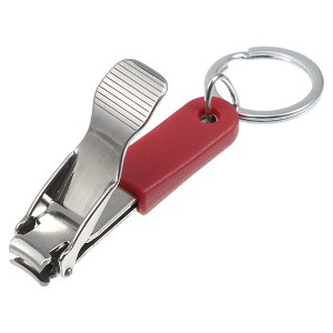 Unique Bargains Stainless Steel ABS Nail Clippers Portable Nail Clipper Kit for Nail Care Silver Tone Red 1 Pc - 1 of 4