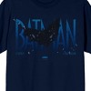 Batman Caped Crusader Batman Silhouette Adult Navy Crew Neck Short Sleeve T-shirt - 2 of 3