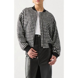 Women's Houndstooth Bomber Jacket - Dex - 1 of 3