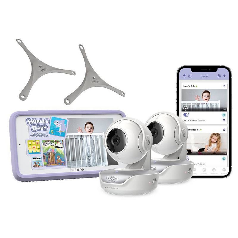 Hubble Connected Nursery Pal Deluxe 5&#34; Smart HD Twin Baby Monitor, 1 of 16