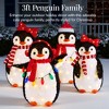 Best Choice Products 4-Piece Lighted 3ft Pop-Up Penguin Family Outdoor Christmas Decoration w/ 300 LED Lights - 3 of 4
