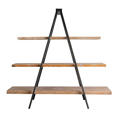 Ramsden Black and Brown Wood Tripod Bookcase