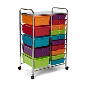 Seville Classics 15-Drawer Rolling Organizer Cart - 1 of 4